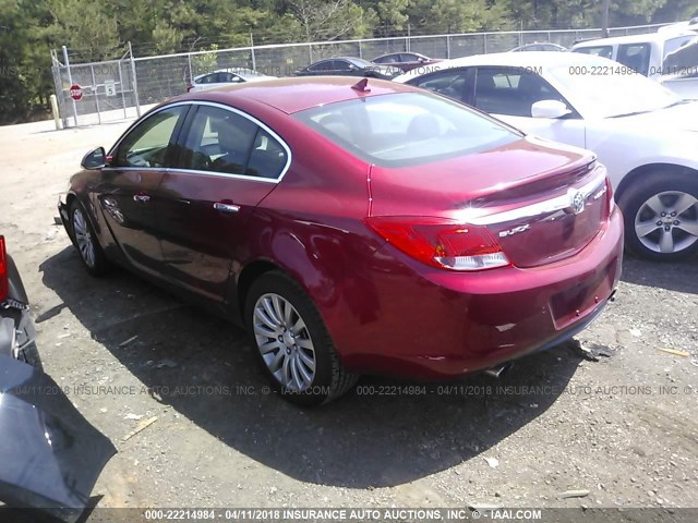 2G4GS5EV4D9155281 - 2013 BUICK REGAL PREMIUM RED photo 3