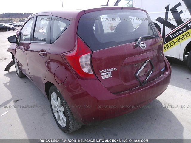 3N1CE2CP6FL421349 - 2015 NISSAN VERSA NOTE S/S PLUS/SV/SL/SR RED photo 3