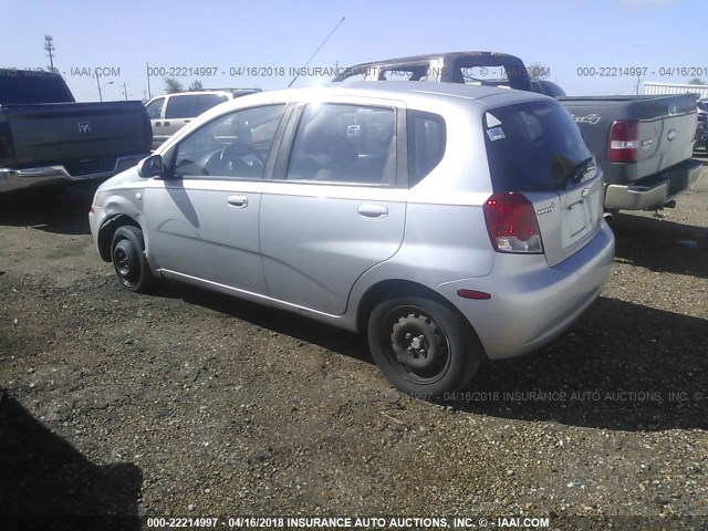 KL1TD66618B031541 - 2008 CHEVROLET AVEO LS SILVER photo 3