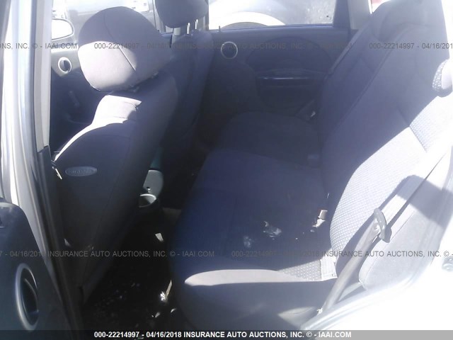 KL1TD66618B031541 - 2008 CHEVROLET AVEO LS SILVER photo 8
