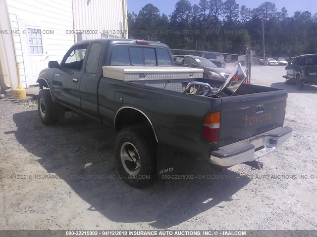 4TAWN72N6VZ328938 - 1997 TOYOTA TACOMA XTRACAB GREEN photo 3