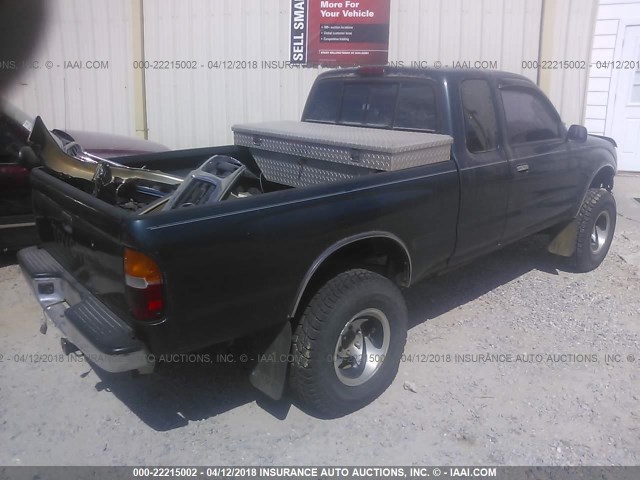 4TAWN72N6VZ328938 - 1997 TOYOTA TACOMA XTRACAB GREEN photo 4