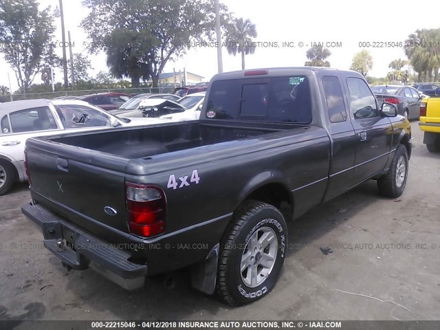 1FTZR15E44TA10459 - 2004 FORD RANGER SUPER CAB GRAY photo 4