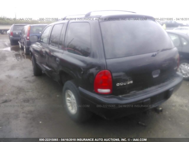 1B4HS28Z7WF140030 - 1998 DODGE DURANGO BLACK photo 3