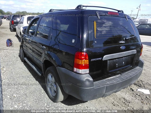 1FMYU02Z97KB79944 - 2007 FORD ESCAPE XLS BLACK photo 3