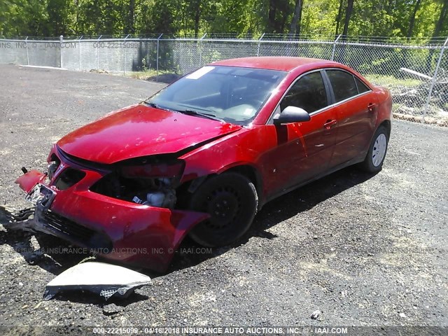 1G2ZF58B674104069 - 2007 PONTIAC G6 VALUE LEADER/BASE RED photo 2