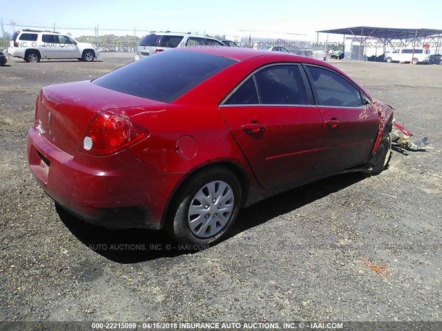 1G2ZF58B674104069 - 2007 PONTIAC G6 VALUE LEADER/BASE RED photo 4