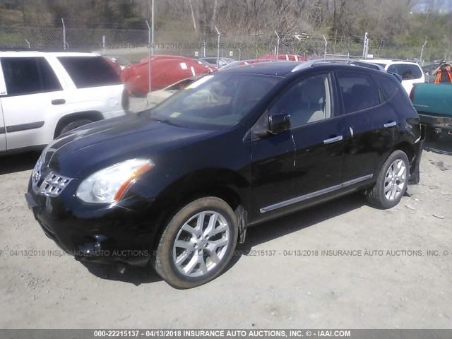 JN8AS5MV0CW404648 - 2012 NISSAN ROGUE S/SV BLACK photo 2