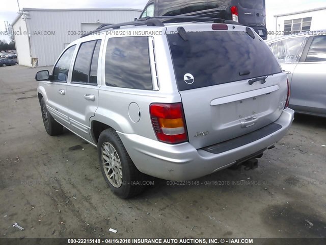 1J4GW58N44C415900 - 2004 JEEP GRAND CHEROKEE LIMITED SILVER photo 3