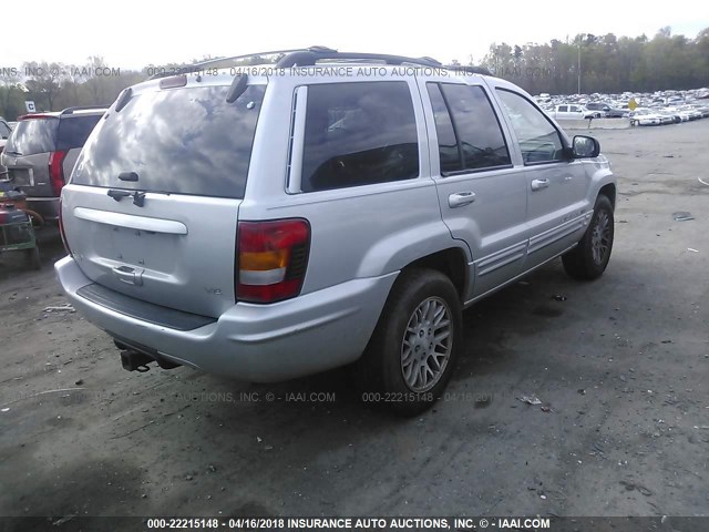 1J4GW58N44C415900 - 2004 JEEP GRAND CHEROKEE LIMITED SILVER photo 4