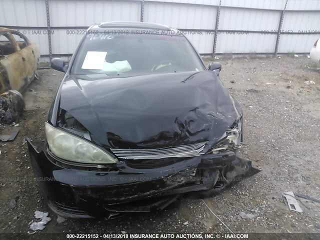 4T1BF32K52U514649 - 2002 TOYOTA CAMRY LE/XLE/SE BLACK photo 6