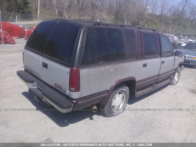 1GKFK16K6SJ767744 - 1995 GMC SUBURBAN K1500 BURGUNDY photo 4