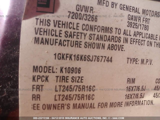 1GKFK16K6SJ767744 - 1995 GMC SUBURBAN K1500 BURGUNDY photo 9