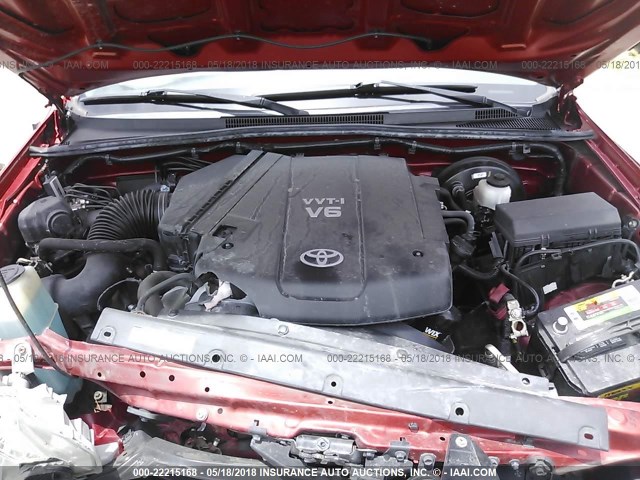 5TFJU4GN1DX048881 - 2013 TOYOTA TACOMA DOUBLE CAB PRERUNNER RED photo 10