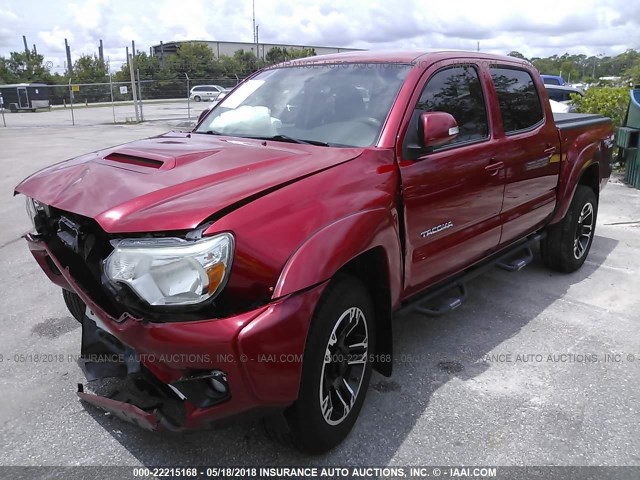 5TFJU4GN1DX048881 - 2013 TOYOTA TACOMA DOUBLE CAB PRERUNNER RED photo 2