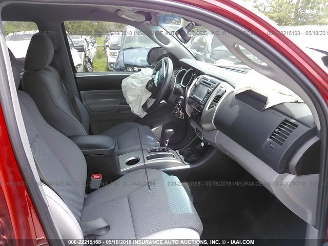 5TFJU4GN1DX048881 - 2013 TOYOTA TACOMA DOUBLE CAB PRERUNNER RED photo 5