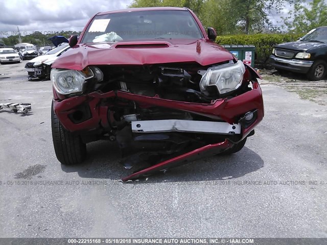 5TFJU4GN1DX048881 - 2013 TOYOTA TACOMA DOUBLE CAB PRERUNNER RED photo 6