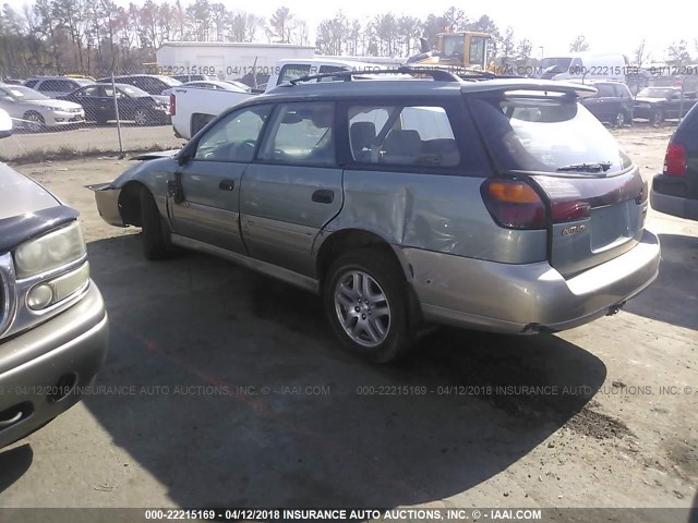 4S3BH675137618655 - 2003 SUBARU LEGACY OUTBACK AWP GREEN photo 3