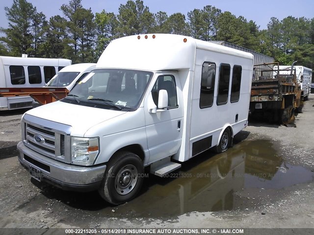 1FDWE3FL2BDA54227 - 2011 FORD ECONOLINE E350 SUPER DUTY CTWAY VAN WHITE photo 2