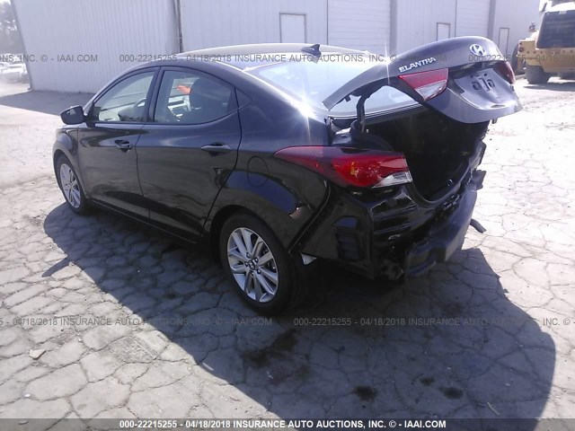 KMHDH4AE3GU589829 - 2016 HYUNDAI ELANTRA SE/SPORT/LIMITED BLACK photo 3