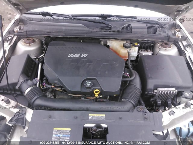 1G1ZS58NX8F121909 - 2008 CHEVROLET MALIBU LS 银色 照片 10