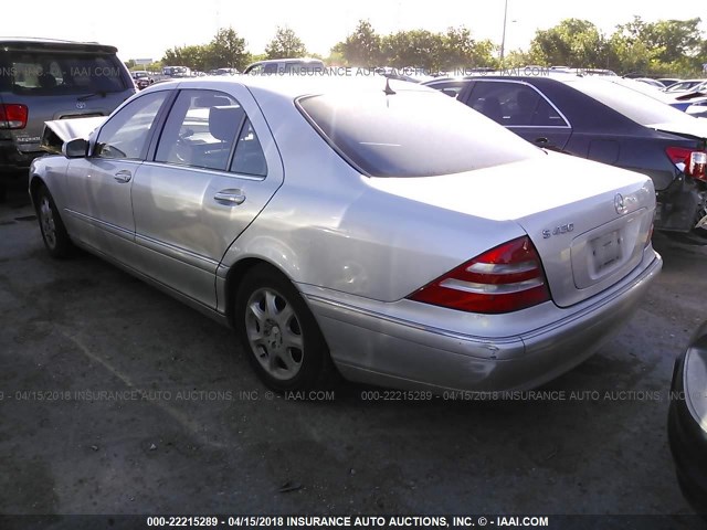 WDBNG70J81A185735 - 2001 MERCEDES-BENZ S 430 SILVER photo 3