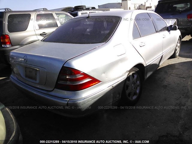 WDBNG70J81A185735 - 2001 MERCEDES-BENZ S 430 SILVER photo 4