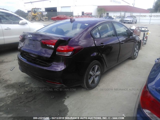 3KPFL4A74JE174456 - 2018 KIA FORTE LX/S PURPLE photo 4