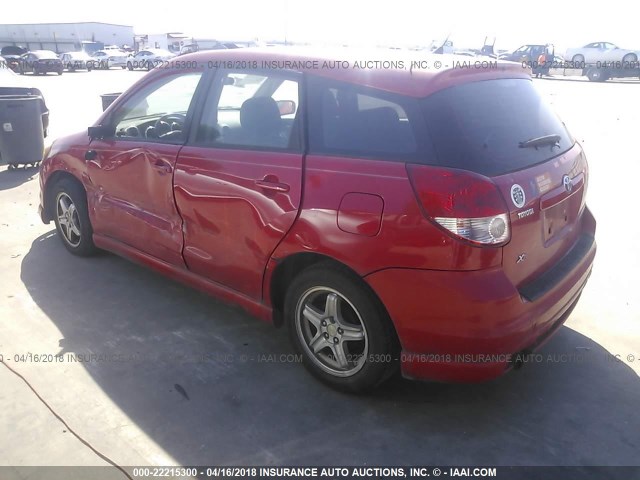 2T1KR32E43C053190 - 2003 TOYOTA COROLLA MATRIX XR RED photo 3