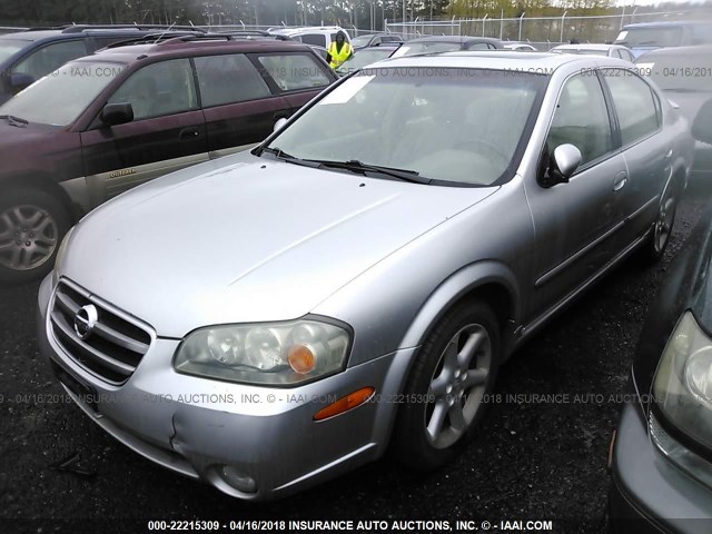 JN1DA31D63T513616 - 2003 NISSAN MAXIMA GLE/GXE/SE SILVER photo 2