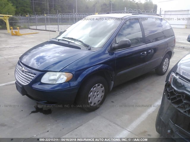 1C4GJ25B33B137850 - 2003 CHRYSLER VOYAGER BLUE photo 2