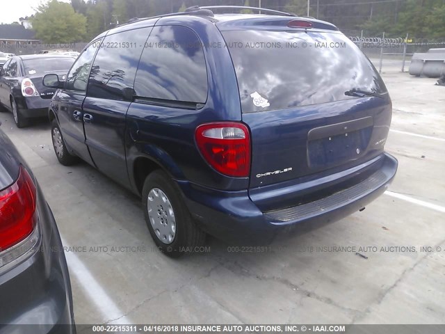 1C4GJ25B33B137850 - 2003 CHRYSLER VOYAGER BLUE photo 3