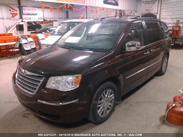 2A8HR64X49R568217 - 2009 CHRYSLER TOWN & COUNTRY LIMITED MAROON photo 2
