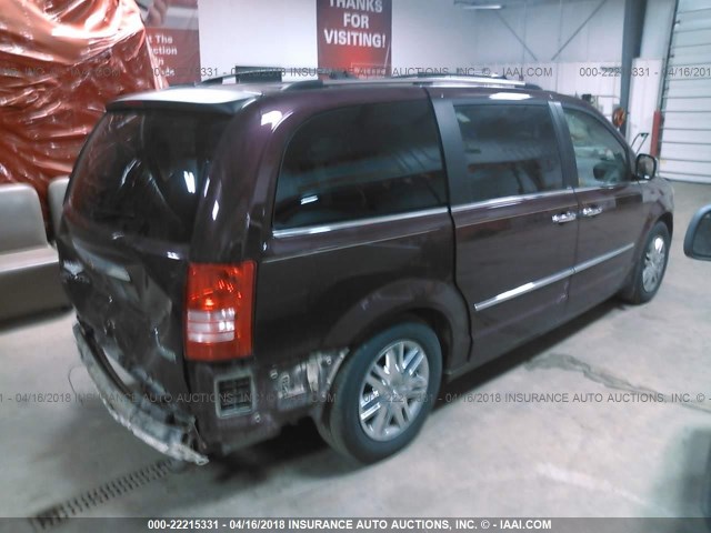 2A8HR64X49R568217 - 2009 CHRYSLER TOWN & COUNTRY LIMITED MAROON photo 4