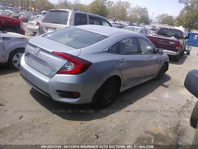 19XFC2F52GE003516 - 2016 HONDA CIVIC LX SILVER photo 4