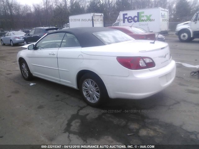 1C3LC55R28N607920 - 2008 CHRYSLER SEBRING TOURING WHITE photo 3