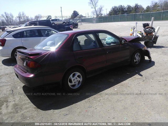 1NXBR12EXXZ148684 - 1999 TOYOTA COROLLA VE/CE/LE MAROON photo 4