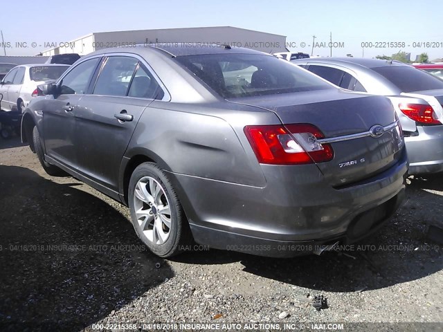 1FAHP2EW3BG187144 - 2011 FORD TAURUS SEL GRAY photo 3