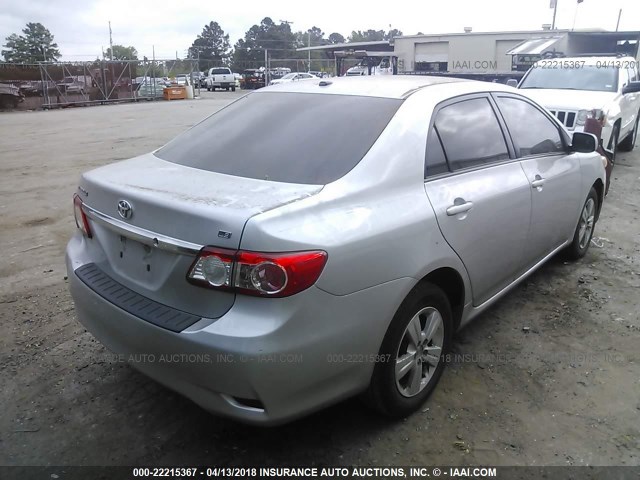 JTDBU4EE9B9161907 - 2011 TOYOTA COROLLA S/LE SILVER photo 4