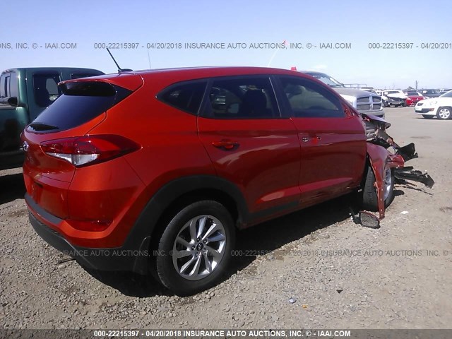 KM8J23A49HU537483 - 2017 HYUNDAI TUCSON SE ORANGE photo 4