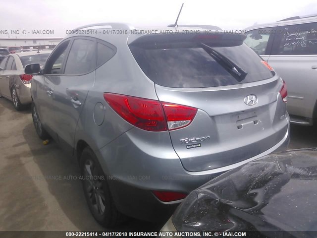 KM8JUCAG0EU872356 - 2014 HYUNDAI Tucson GLS/LIMITED/SE SILVER photo 3