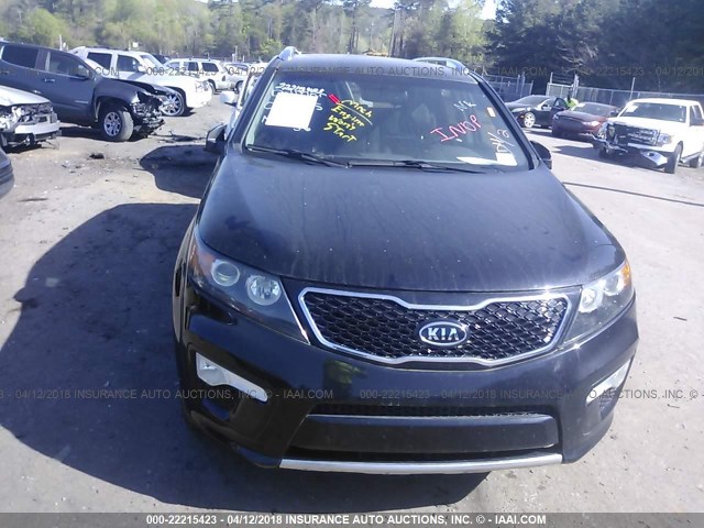 5XYKW4A2XBG092455 - 2011 KIA SORENTO SX BLACK photo 6