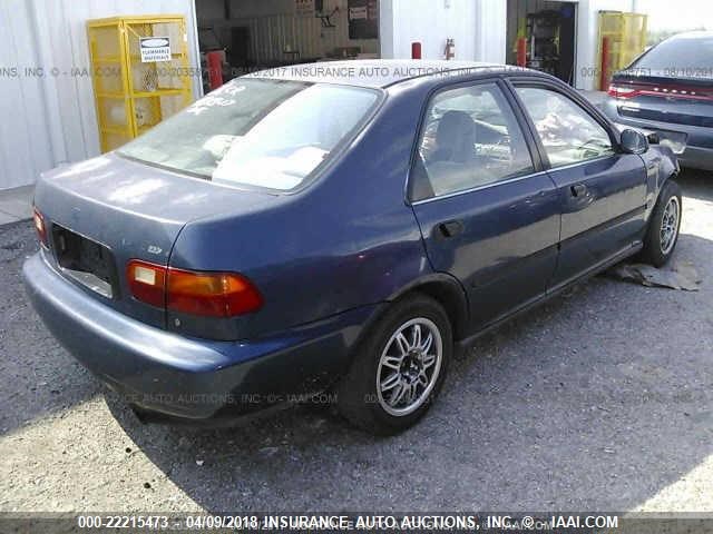 1HGEG8647SL066199 - 1995 HONDA CIVIC DX/LX BLUE photo 4