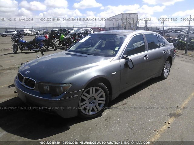 WBAGN63483DR10779 - 2003 BMW 745 LI GRAY photo 2