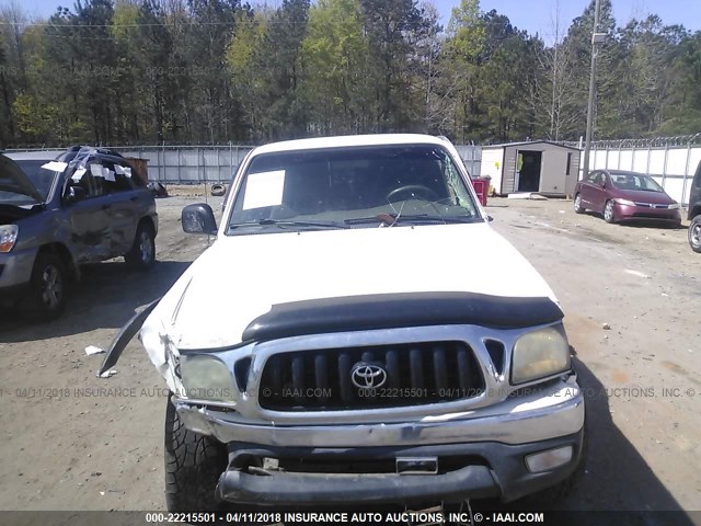 5TEWN72N24Z349406 - 2004 TOYOTA TACOMA XTRACAB WHITE photo 6