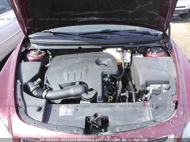 1G1ZC5E15BF238156 - 2011 CHEVROLET MALIBU 1LT 红色 照片 10