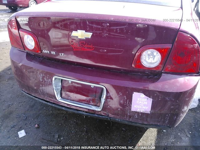 1G1ZC5E15BF238156 - 2011 CHEVROLET MALIBU 1LT 红色 照片 6