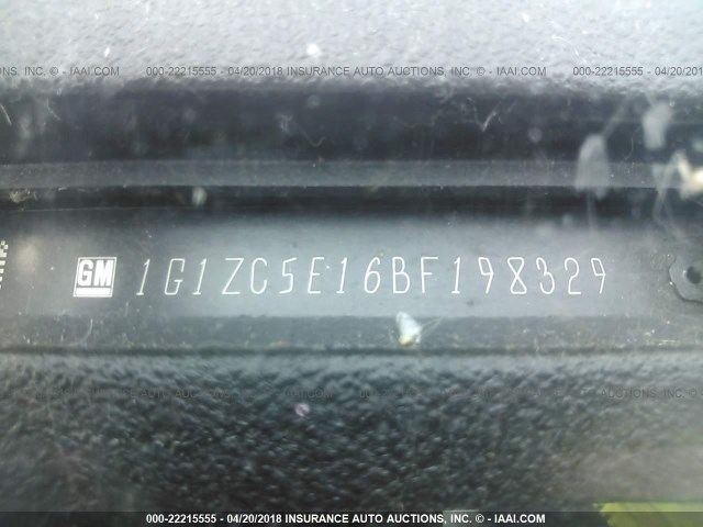 1G1ZC5E16BF198329 - 2011 CHEVROLET MALIBU 1LT 黑色 照片 9