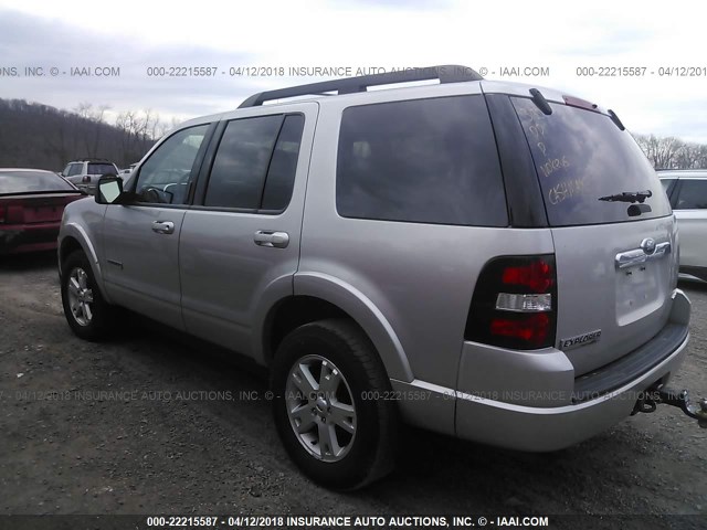 1FMEU73E18UA45846 - 2008 FORD EXPLORER XLT SILVER photo 3