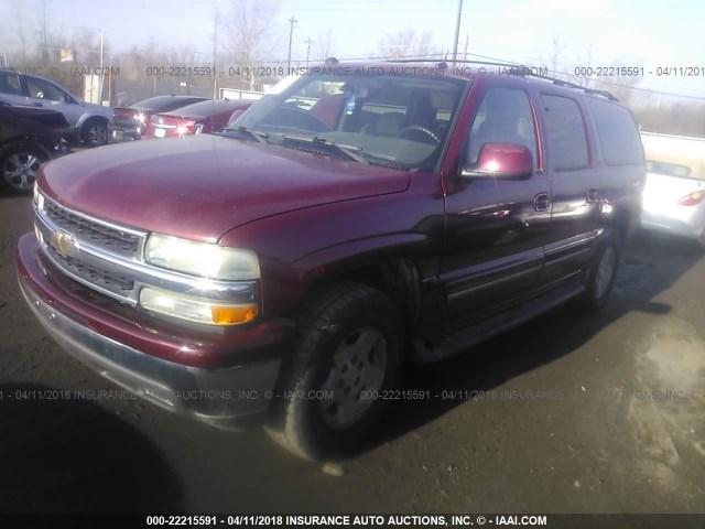 1GNEC16Z35J124927 - 2005 CHEVROLET SUBURBAN C1500 MAROON photo 2